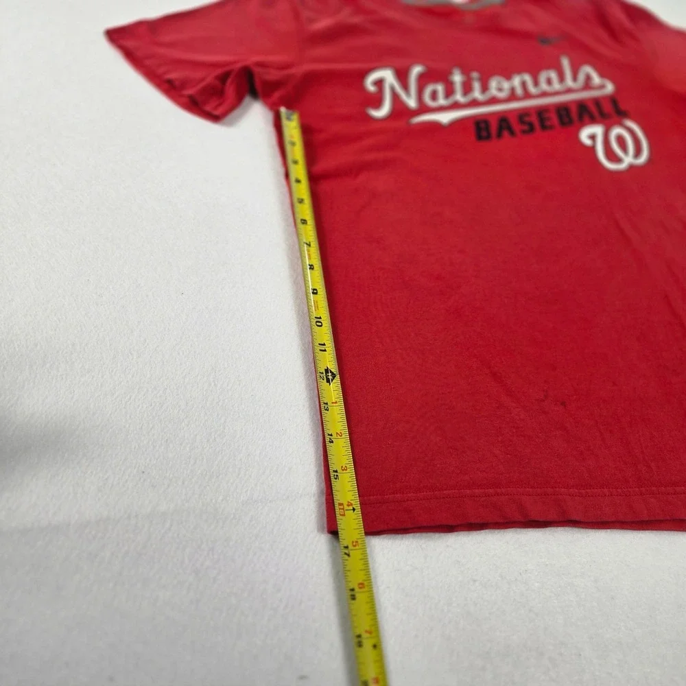 Nike T-Shirt Youth XL Red Washington Nationals Baseball Short Sleeve Tee (T7)